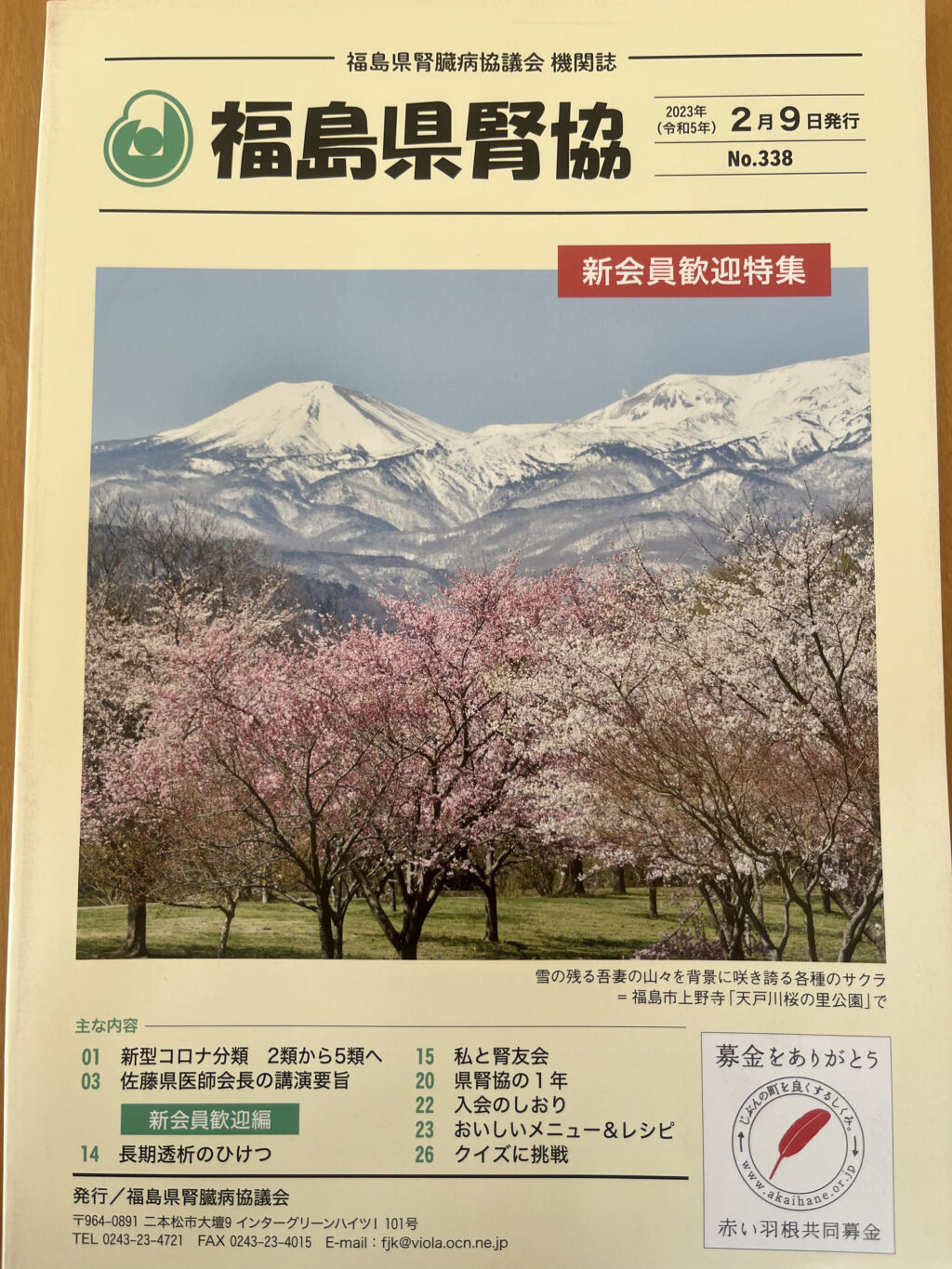 福島県腎協最新号に掲載されました